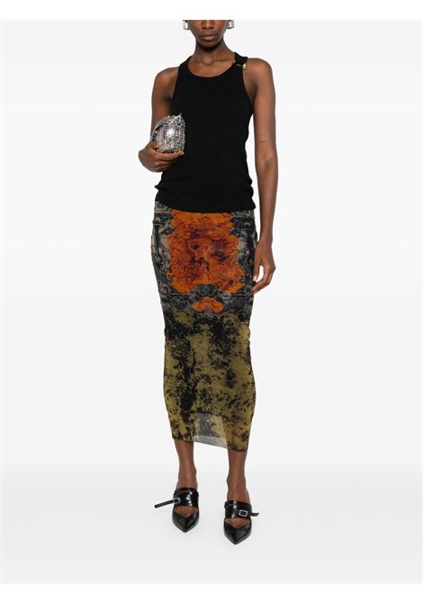 tank top piercing detail donna nero JEAN PAUL GAULTIER | 25/03-W-TO375-J01400